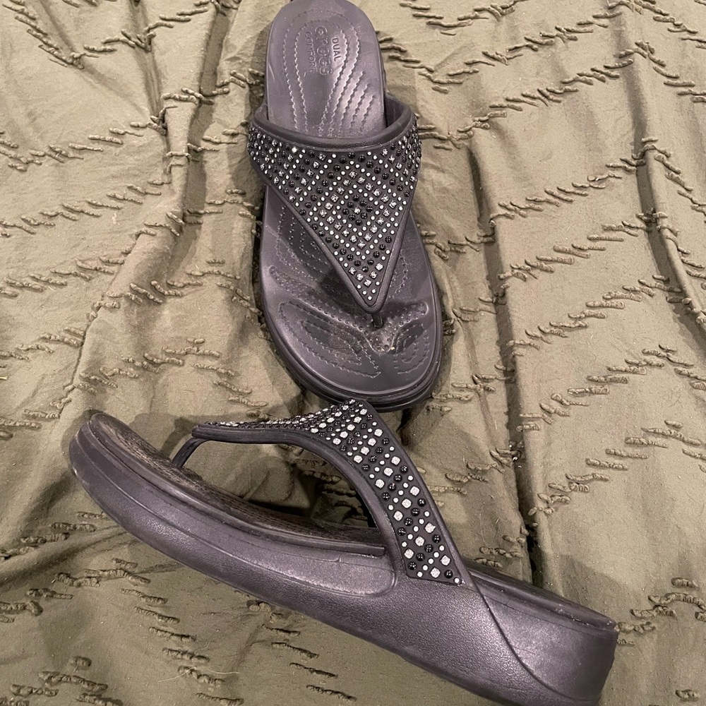 Women's Black Studded Sandals